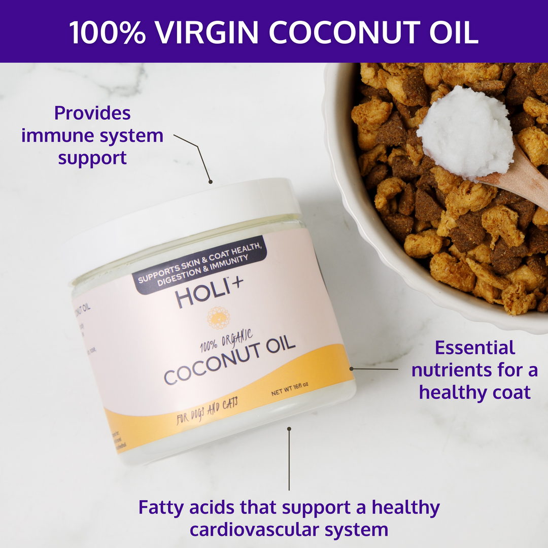100% Organic Virgin Coconut Oil for Dogs & Cats – 16oz