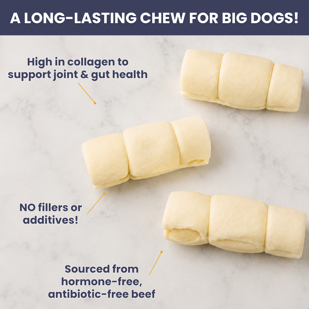 Beef Cheek Rolls 5"–6" | Natural Dog Chews | Pack of 5