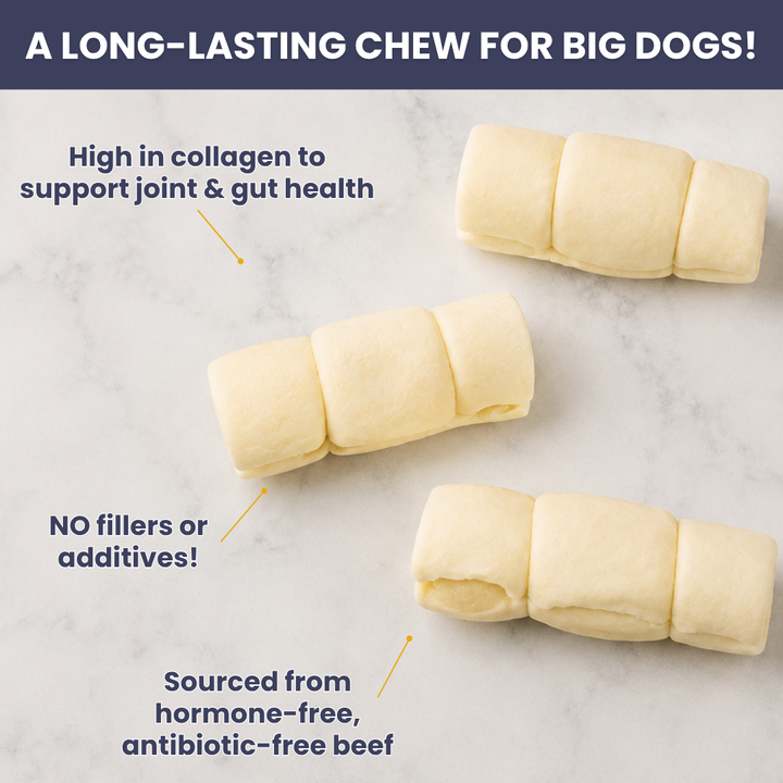 Beef Cheek Rolls 5"–6" | Natural Dog Chews | Pack of 5