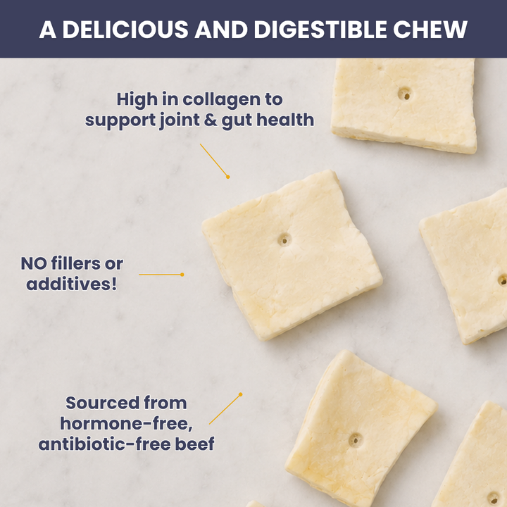 Beef Cheek Chips 3"-4" | Natural Dog Chews | Pack of 5