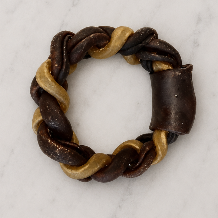 Collagen Braid Donut Dog Chew – Natural Long Lasting Treat, High Protein & Joint Support